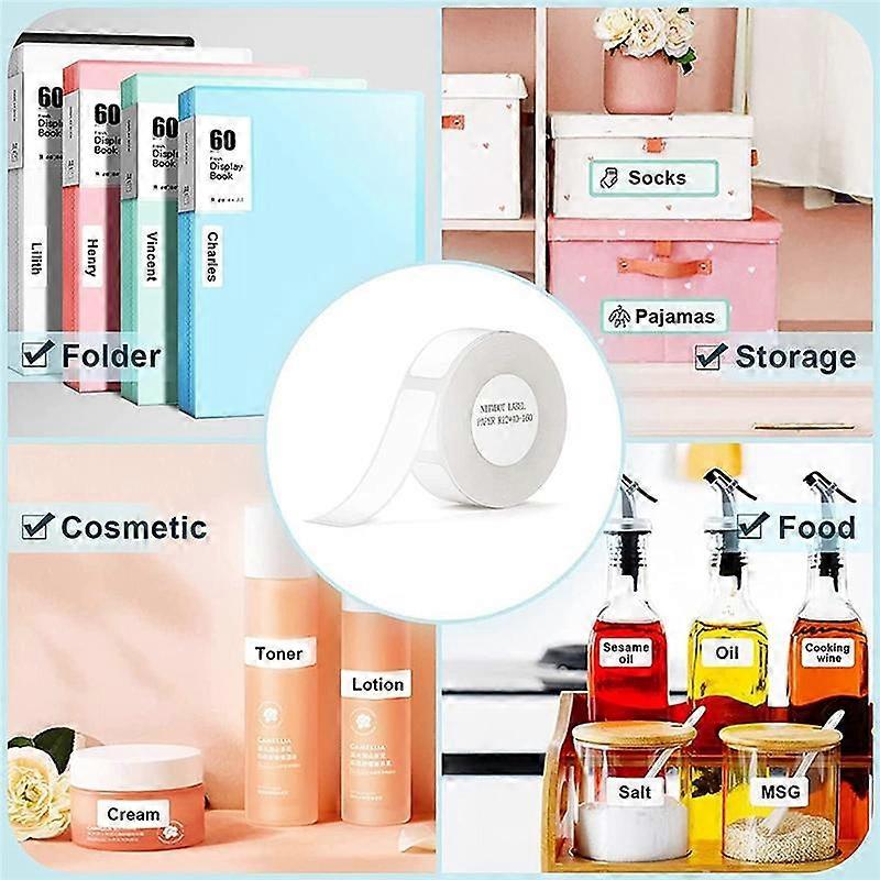 D101 D11 D110 White Label Printing Paper Name Sticker Adhesive Book Stationery Labeling Machine La