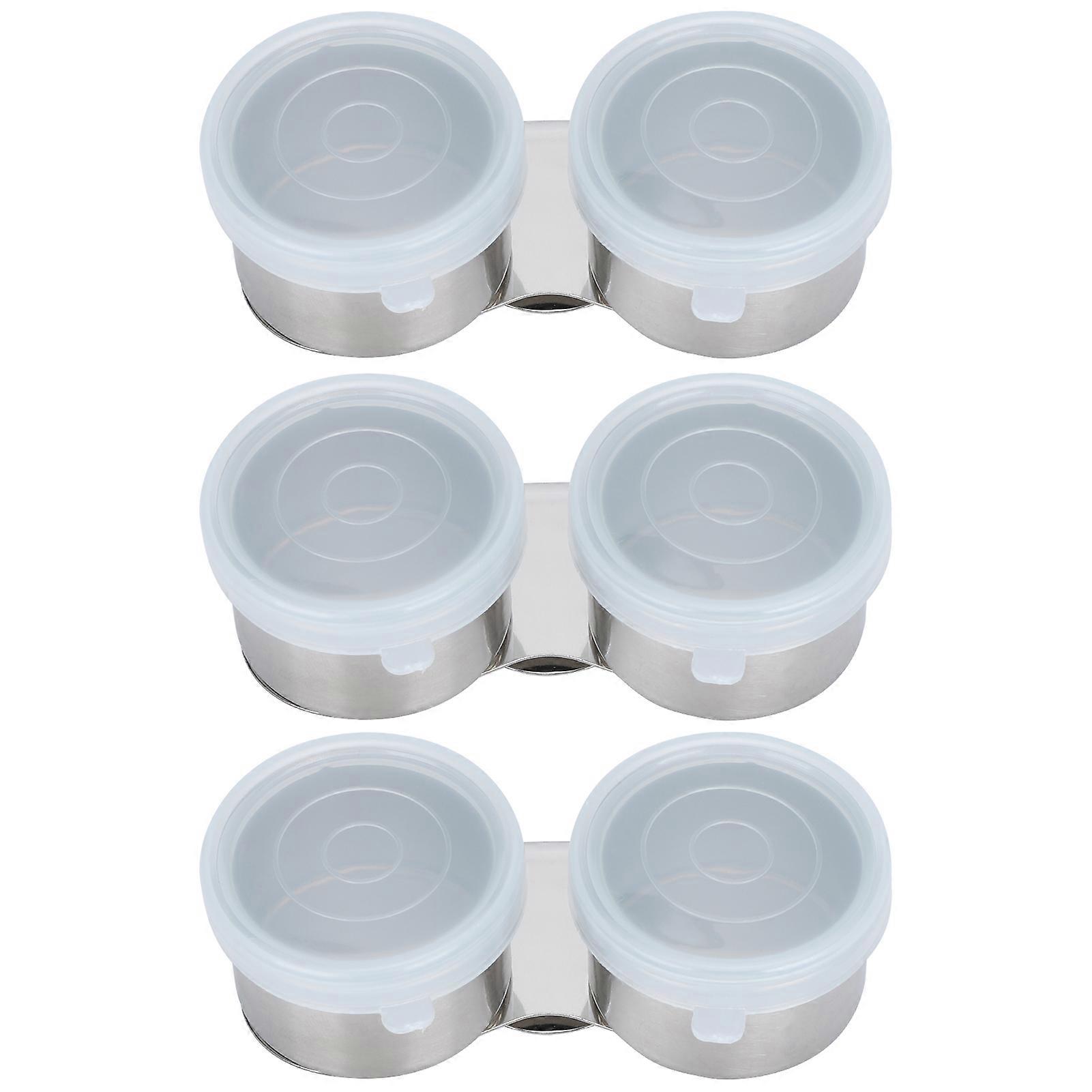 3 قطع لوحة اللوحة الزيتية كأس مزدوج الفولاذ المقاوم للصدأ خلط يمكن أدوات الفنان مع غطاء