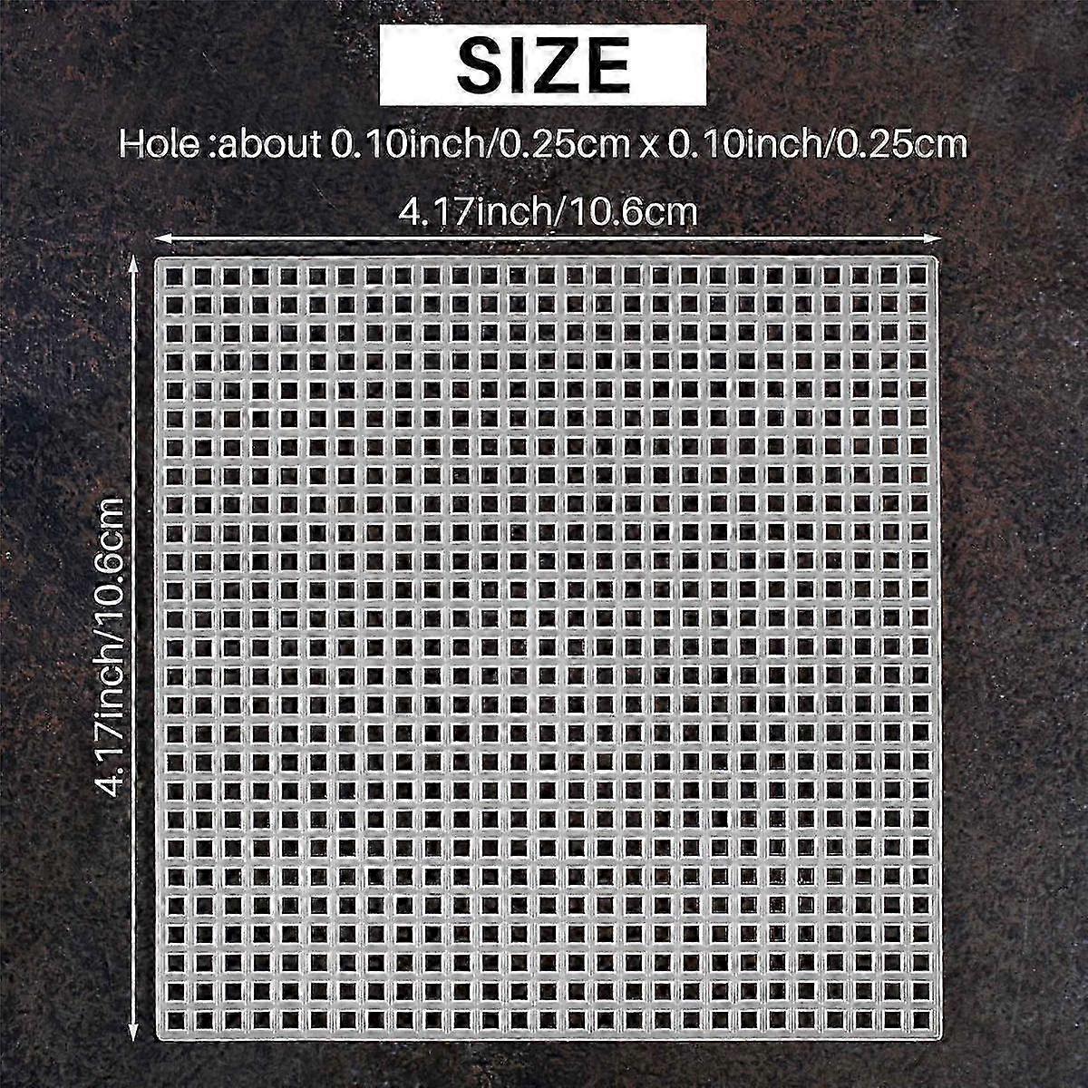 30 db műanyag hálós vászonlap hímzéshez, akrilfonal készítéshez, kötött és horgolt projektekhez (10,6 x 10.6cm)