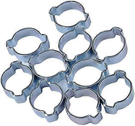 Tenlacum مزدوجة الأذن خرطوم المشبك O مقاطع 13-15 مم (10 قطع)