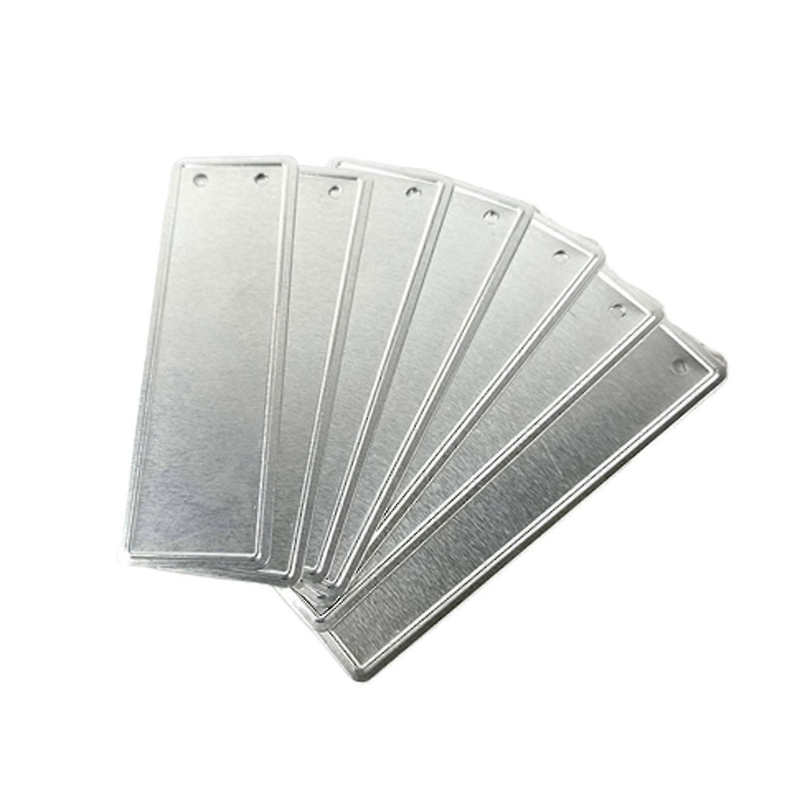 تسميات نبات الألومنيوم في الحديقة على الوجهين الكتابة على العلامات المعدنية لتسجيل ظروف النباتات