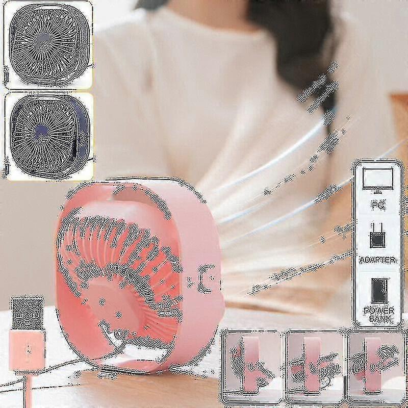 3 Speeds Adjustable Small Table Silent Fans Mini Desktop Cooling Usb Fan