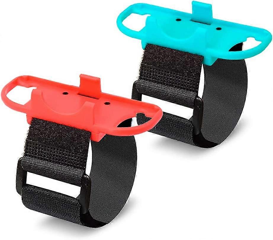 (2 Pack)  Just Dance Adjustable Wristbands Set Compatible for Ring Fit Adventure Switch Joy-Con Controllers Gamepad with Hook&Loop Strap