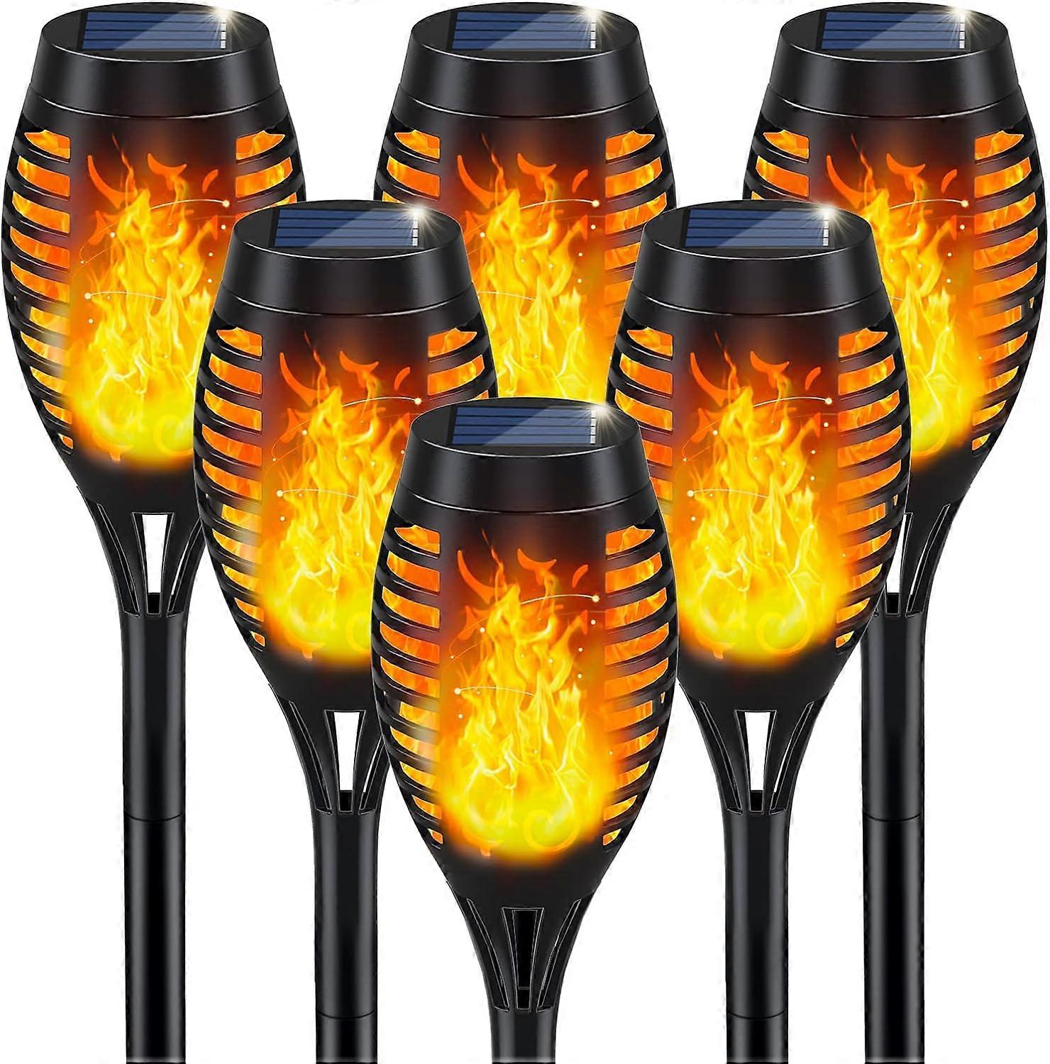 Outdoor Solar Lamp, 6Pack Outdoor Solar Garden Torch for Outdoor Garden Decoration, Decorative Outdoor Solar Light, Outdoor Solar LED Flame for Outdoo