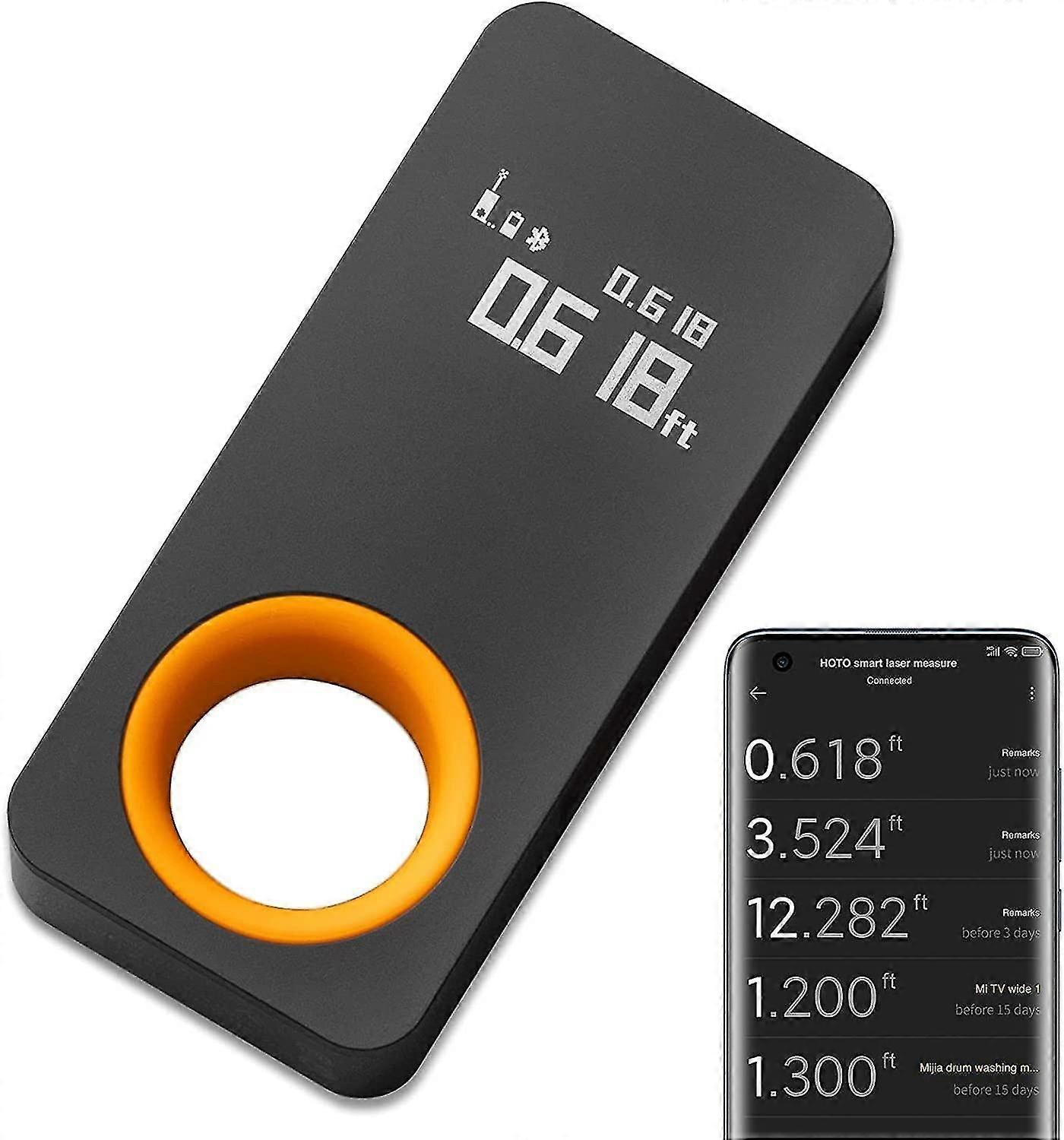 98 Fuß Laser-Entfernungsmesser, tragbarer digitaler Mini-Laser, 2 mm Genauigkeit, Bluetooth, OLED-Display