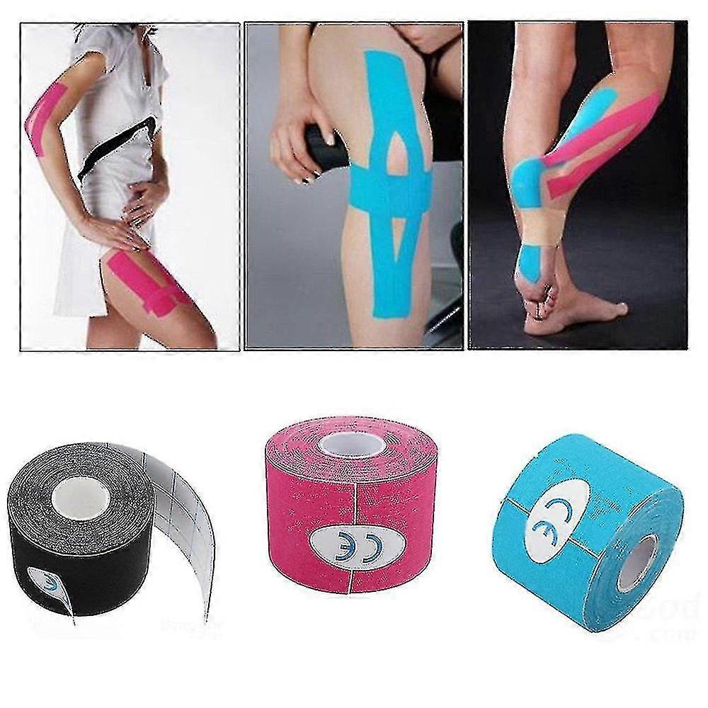 شريط علم الحركة Kinesio الشريط قبضة الأشرطة الانتعاش الرياضي مرونة الركبة العضلات تخفيف آلام الركبة منصات دعم ضمادة اللياقة البدنية