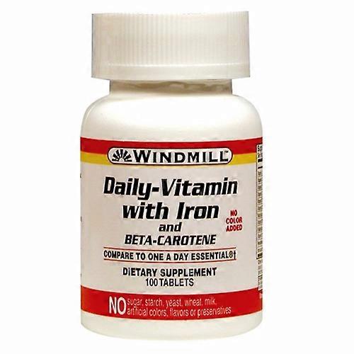 طاحونة هوائية صحية يومي فيتامين بالحديد ، 100 قرص