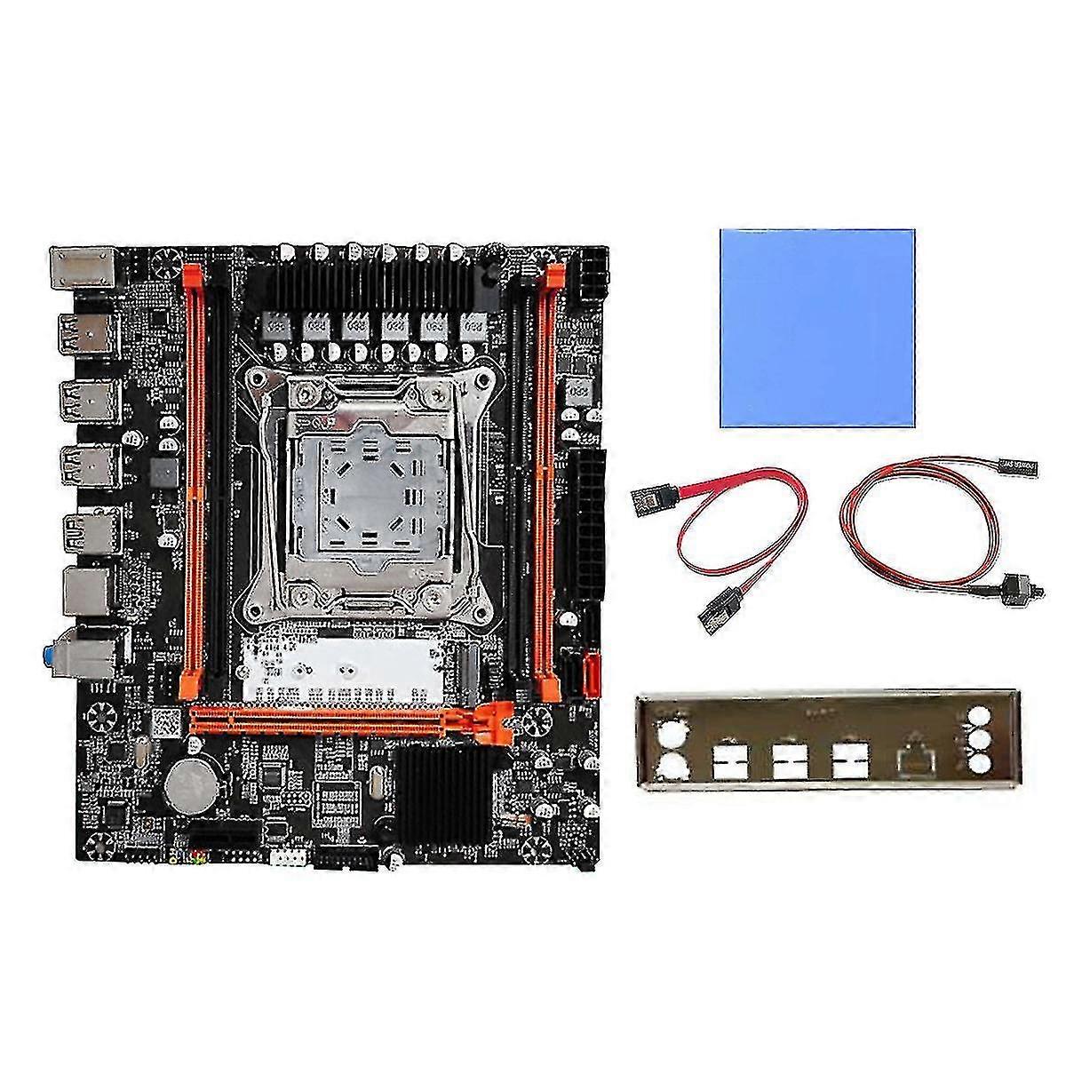 X99h Motherboard Kit+thermal Pad+sata Cable+switch Cable+bezel Lga2011-v3 Ddr3x4 Ecc Ram Slot M.2 N