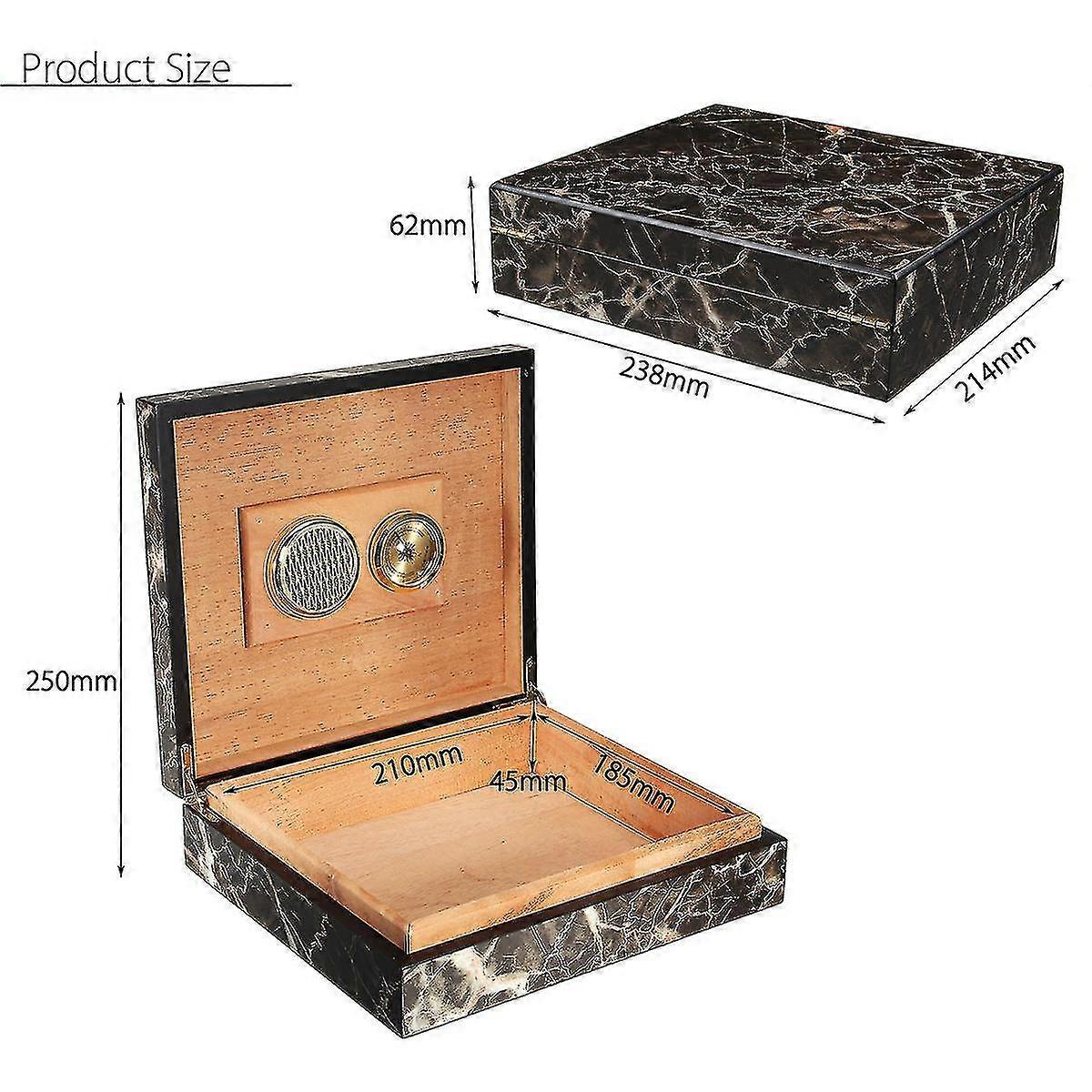 25 Count Humidor Marmor Box foret Case +