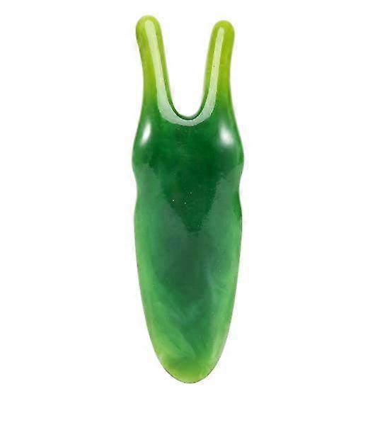 Board,1pc Natural Resin Beeswax Nose Massager Two-pronged Nose Scraper V Face Thin Face Hand Massage Tool