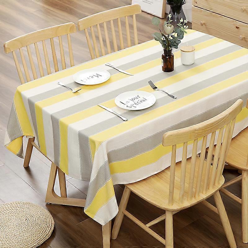 Simple and Fashionable Black and White Striped Rectangular Tablecloth Kitchen Restaurant Decoration Table Waterproof Tablecloth