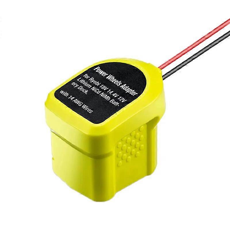 Power Wheels Adapter for Ryobi 18V Lithium Ni-MH Battery P108 P107 P102 Battery Dock Power Connector for Ryobi with 14 AWG Wires