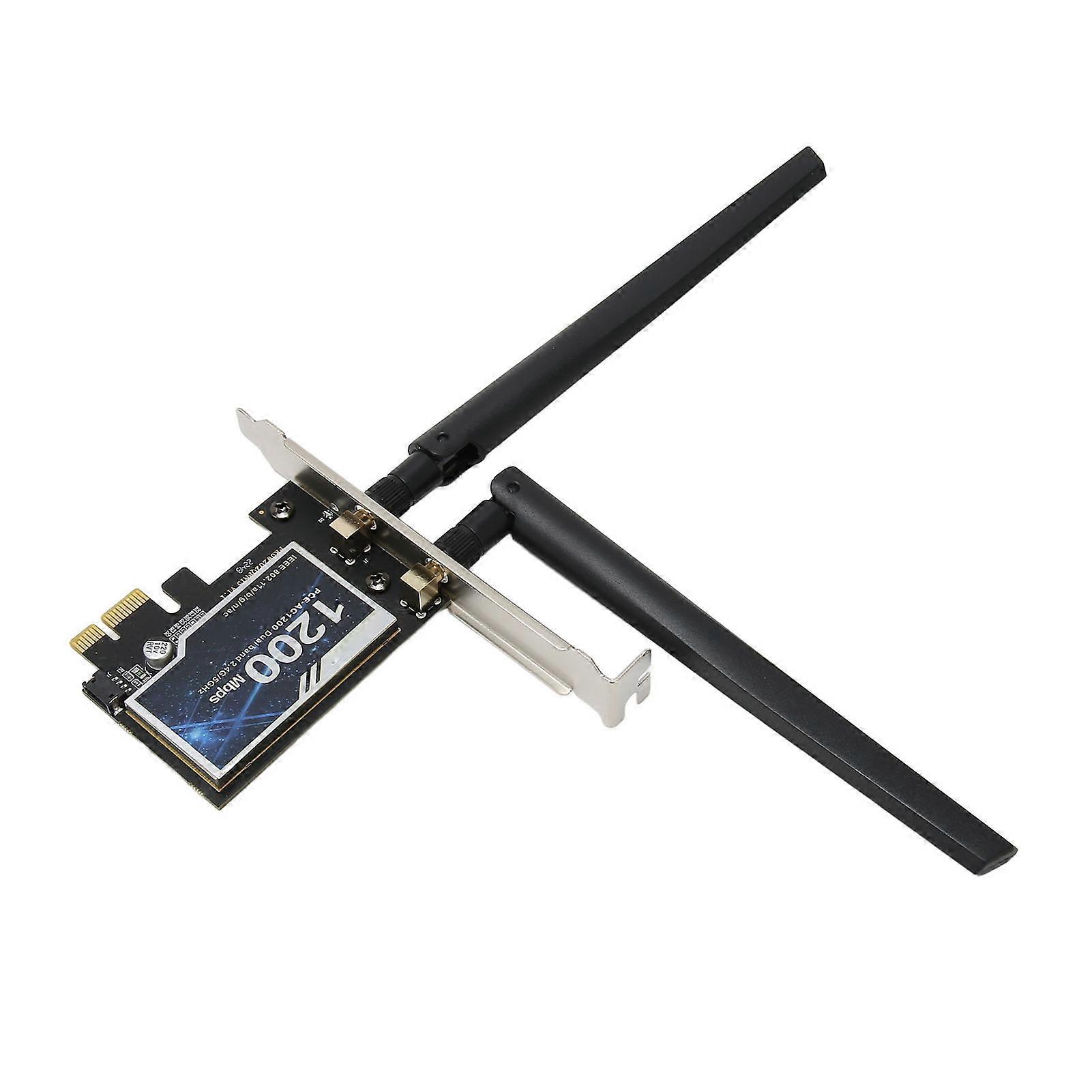 Ethernet Card Gigabit 300Mbps 2.4G 867Mbps 5G Stable Connection for Desktop Chassis