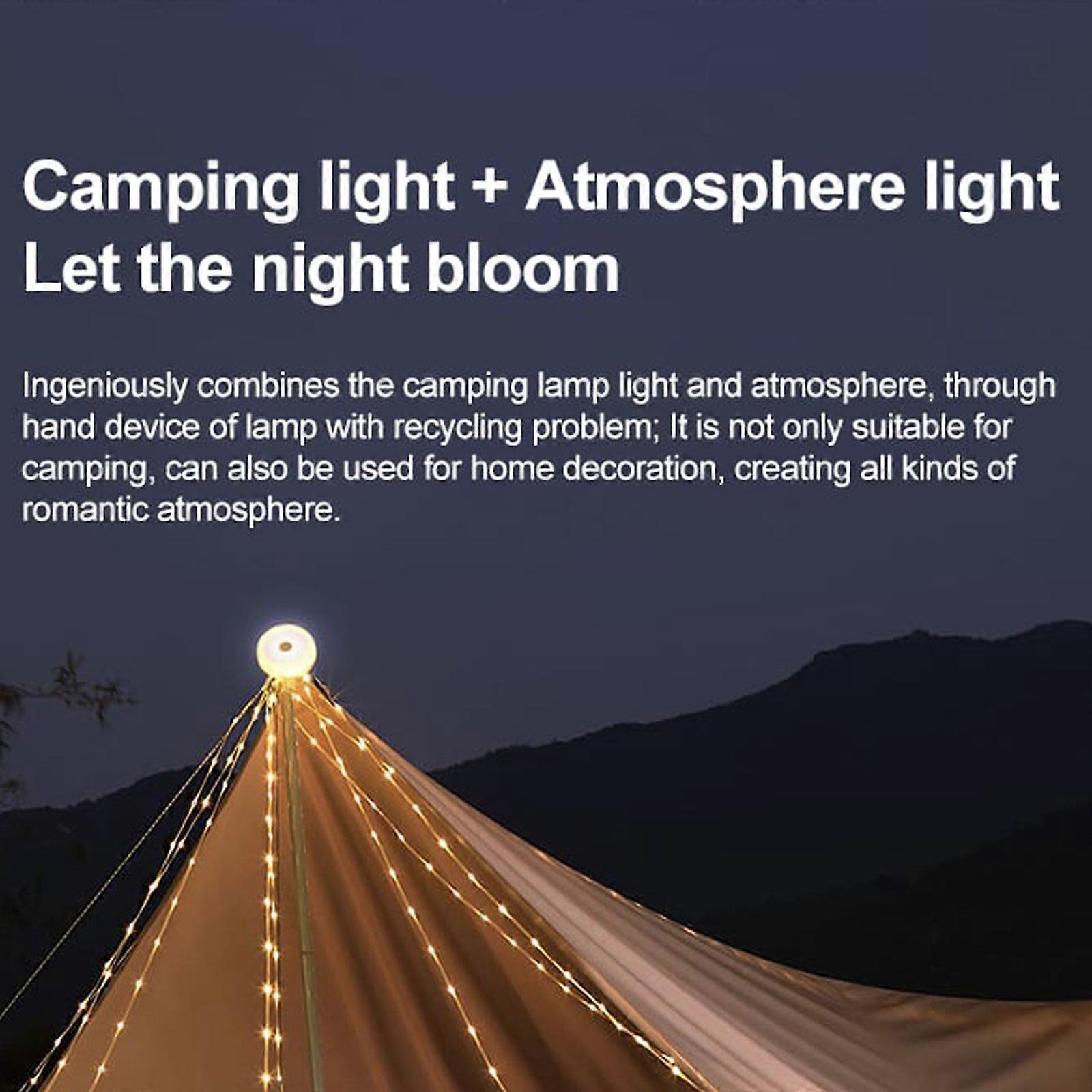 2pcs Multifunctional Portable Camping Light - Waterproof Decor String Lights for Outdoor,100% New