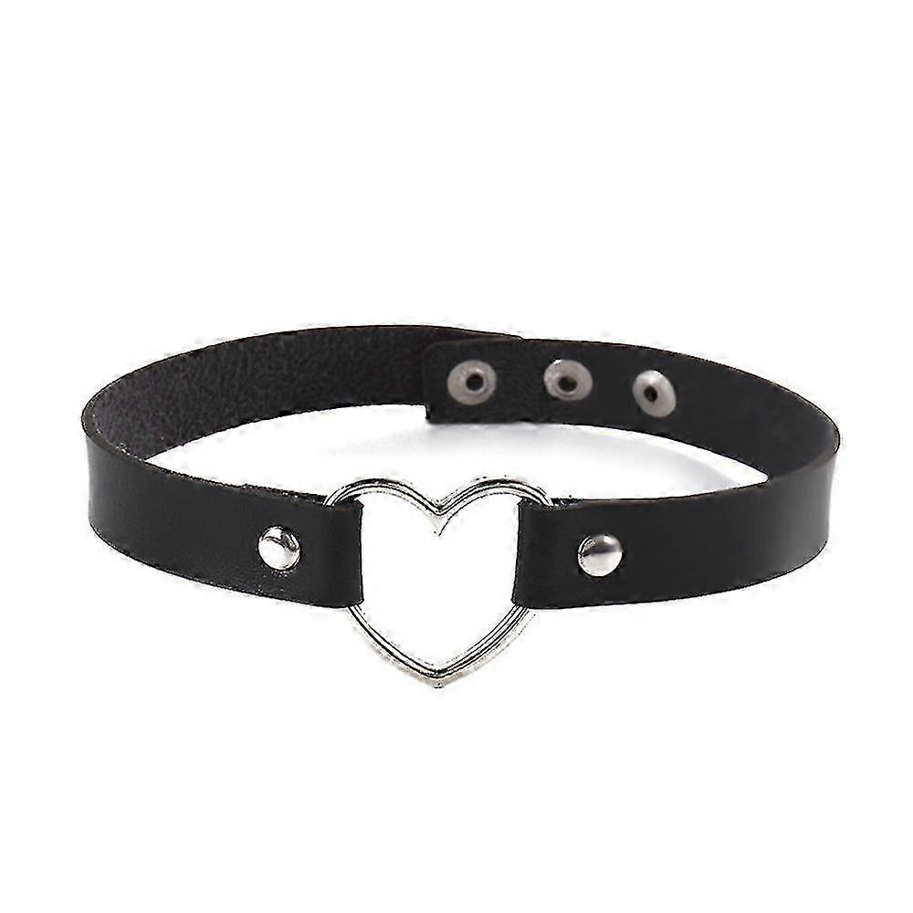 المرأة مثير Choker طوق قلادة الحب القلب الرقبة الجلود القوطية فاسق