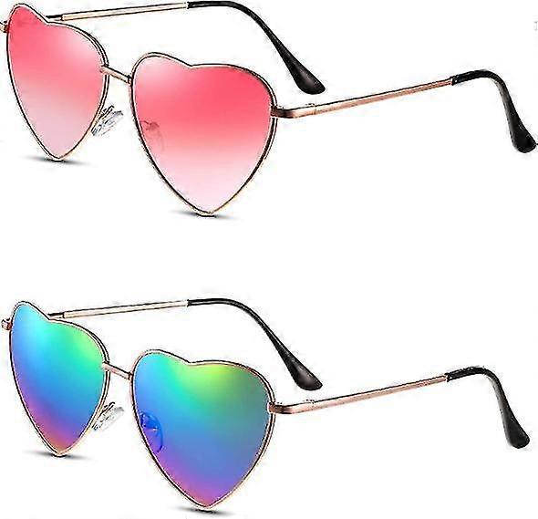 Metal Vintage Frame Heart Sunglasses