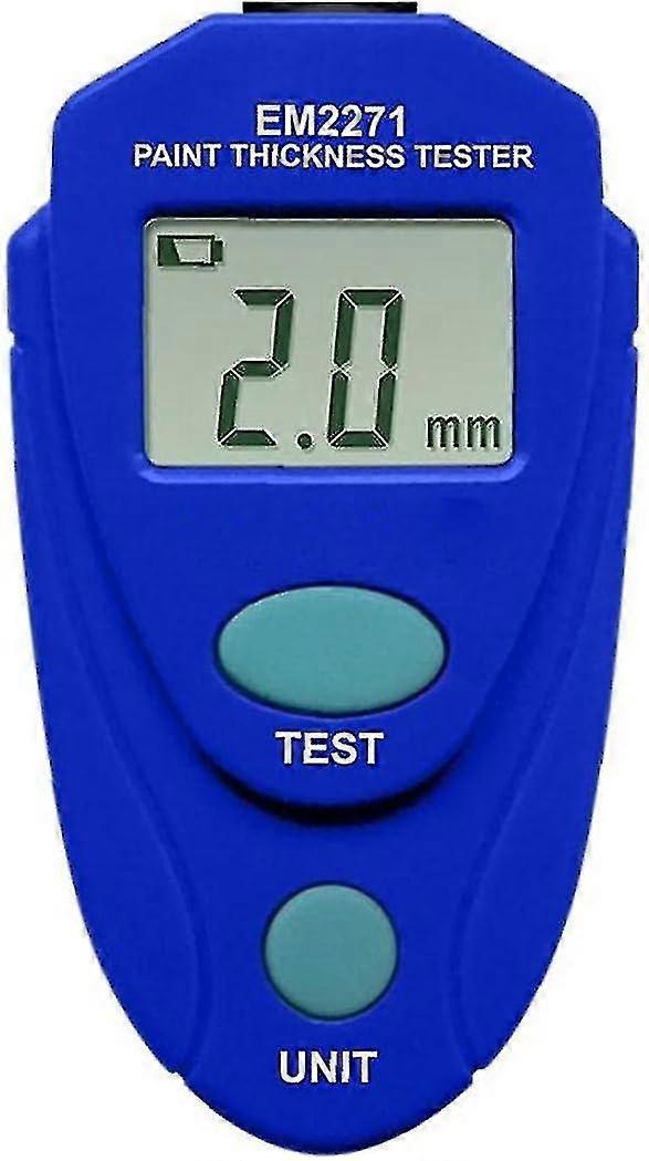 Digital Thickness Gauge Accurate Paint Tester Measuring Device With Blue Lcd Display