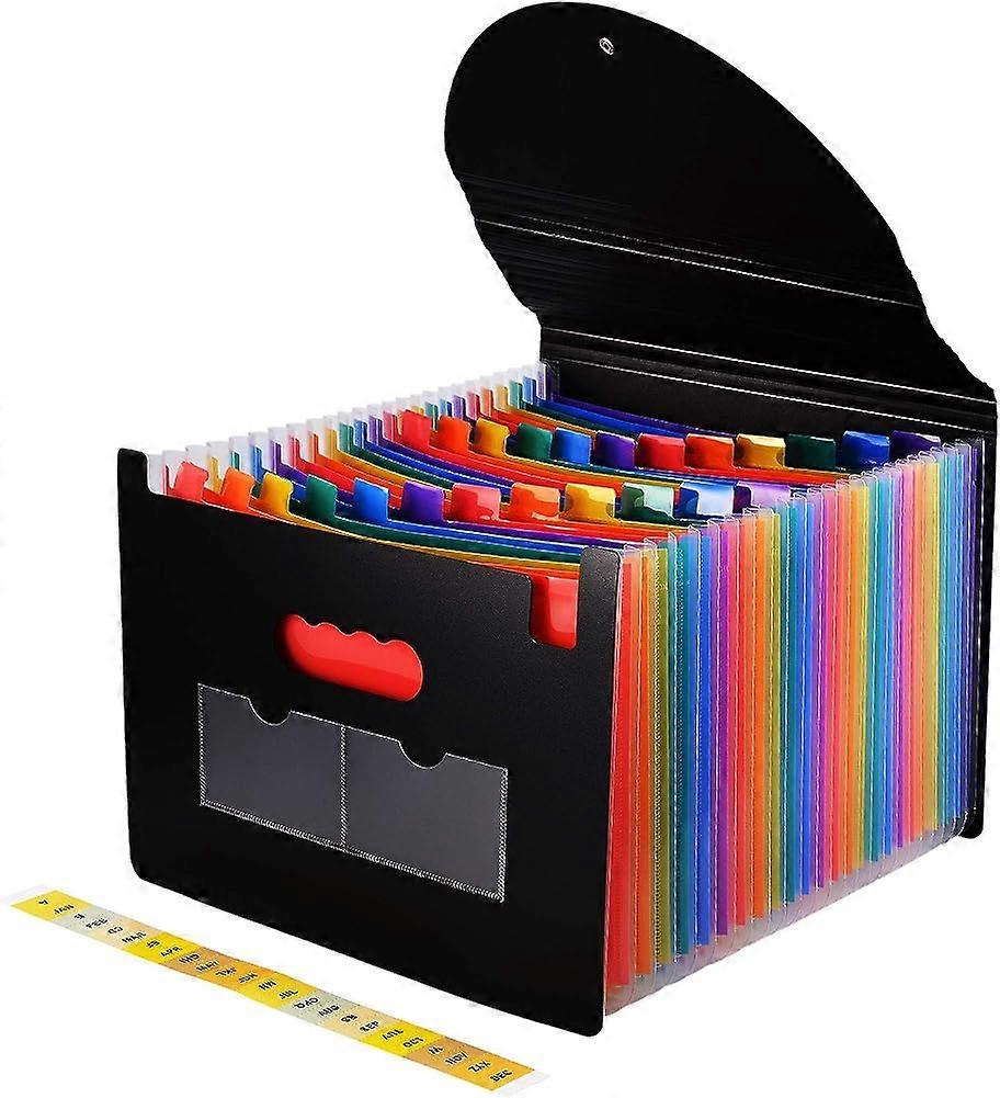 Trieur de documents A4, classeur accordéon à 24 compartiments, bureau en plastique extensible