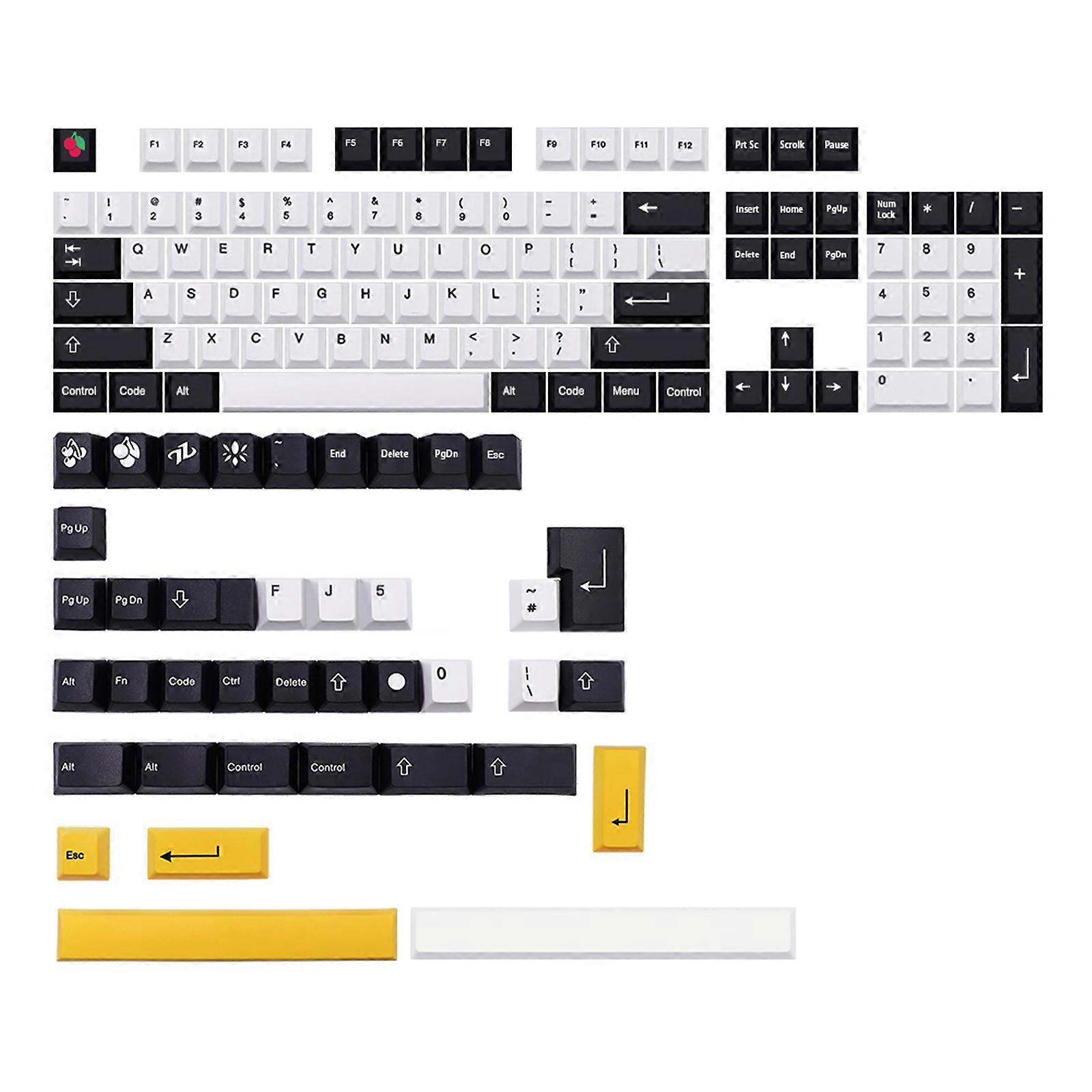 143-Key PBT Dye Sublimation Keycaps Cherry Profile for Mechanical Keyboard Diy