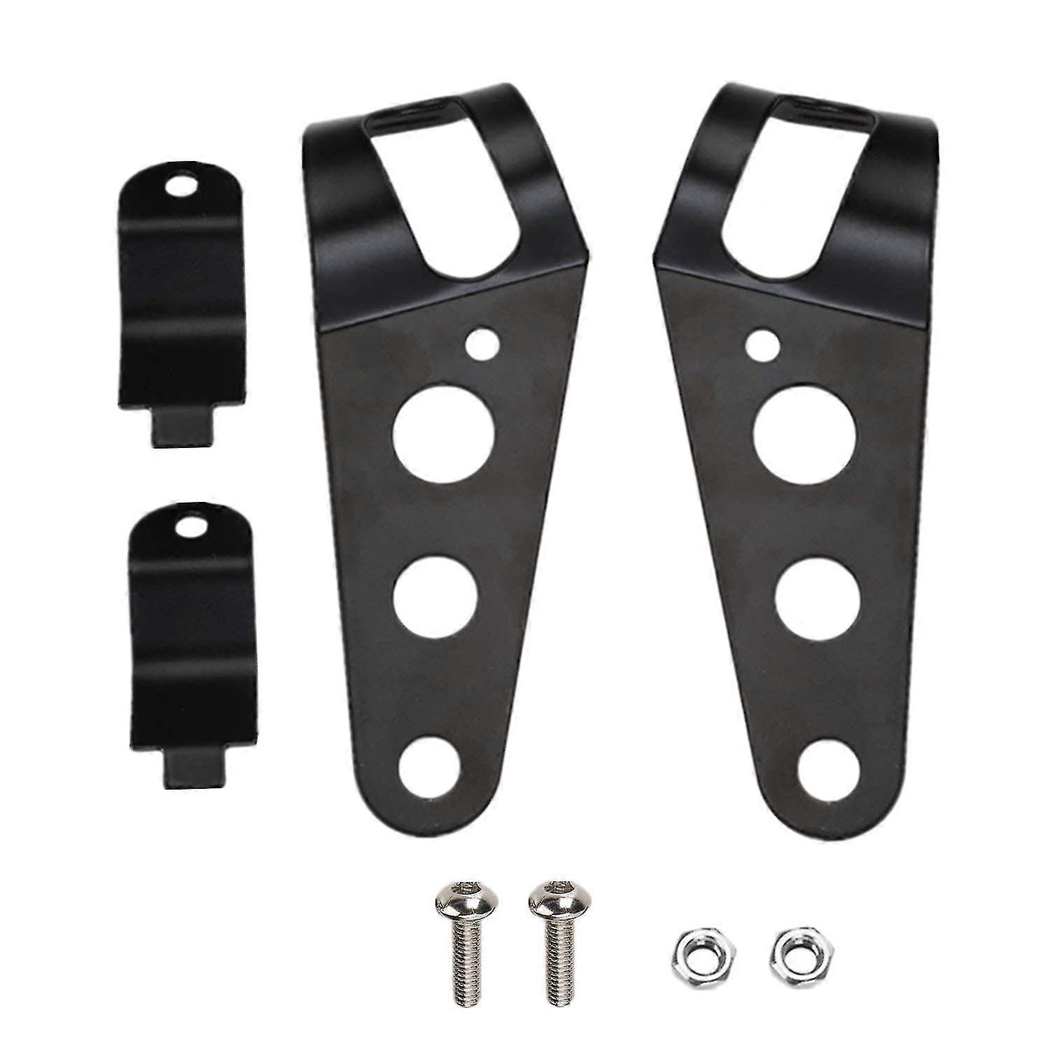 Motorcycle Headlight Bracket, 35mm-43mm Headlight Mounting Brackets For Chopper Cafe Racer-black
