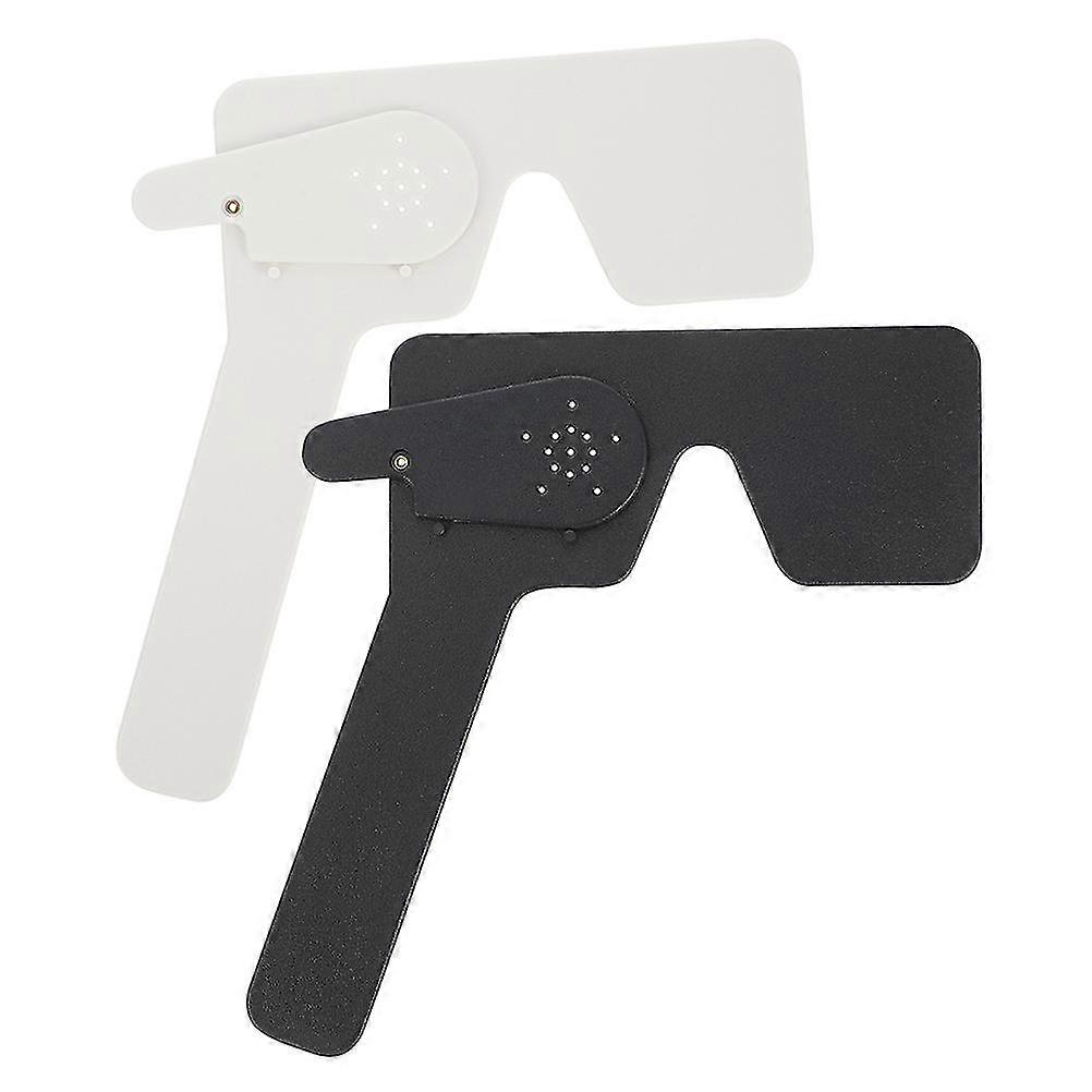 2Pcs Vision Test Shading Plate Visual Test Eye Cover Handheld Eye Occluder Visual Testing Equipment Z