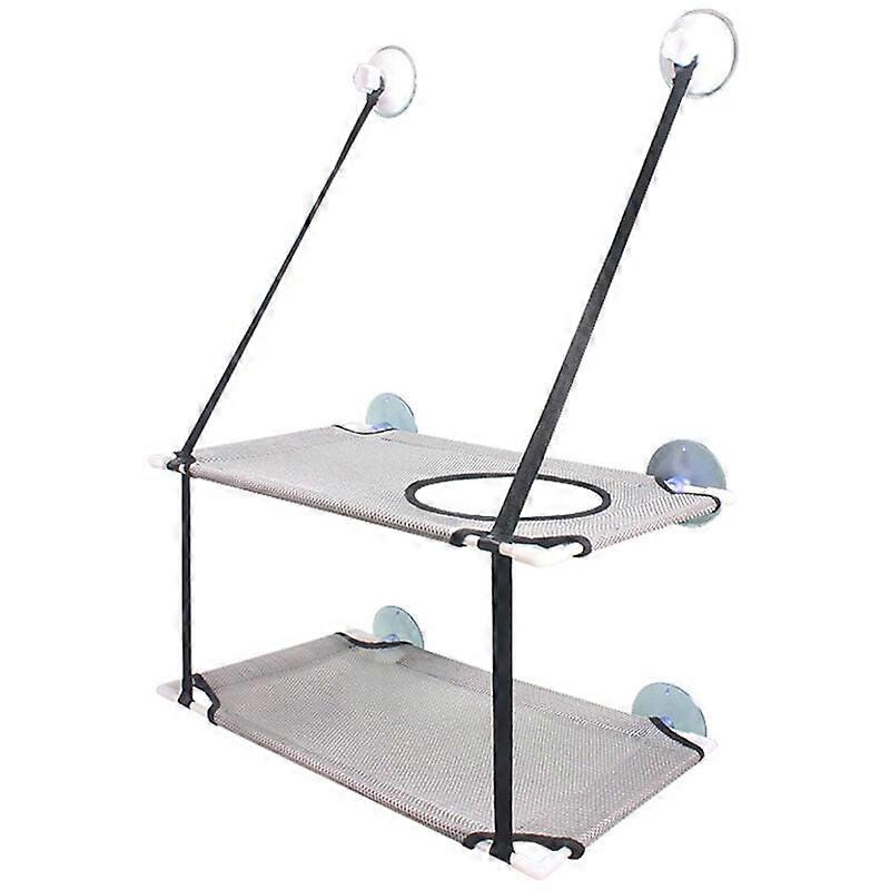 Cat Window Hammock Seat with 6 Suction Cups, Space-Saving Perch for Cats, Durable