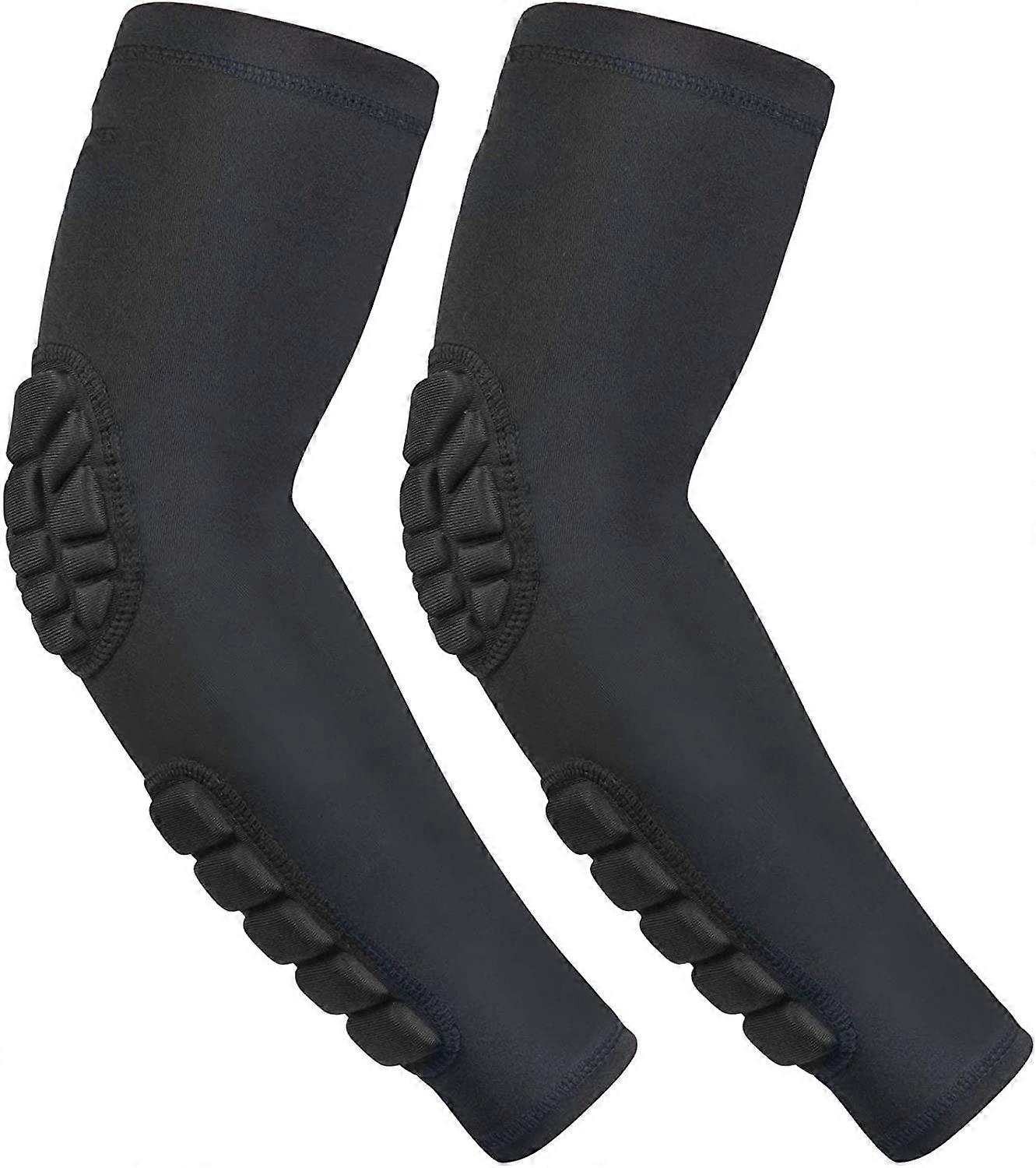 2PCS Padded Elbow Forearm Sleeves Compression Arm Protective Support