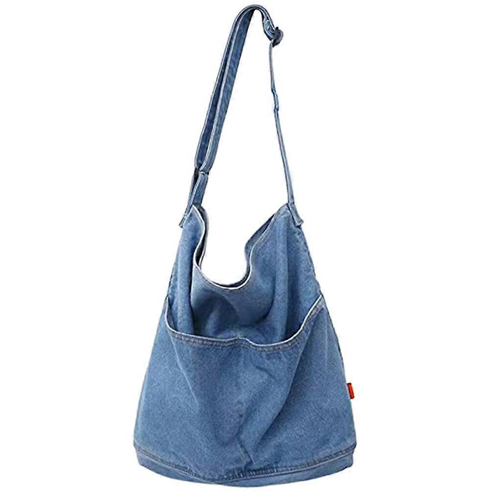 Veľká taška Džínsová taška s jedným ramenom Ležérna cross-body taška pre ženy Dievča