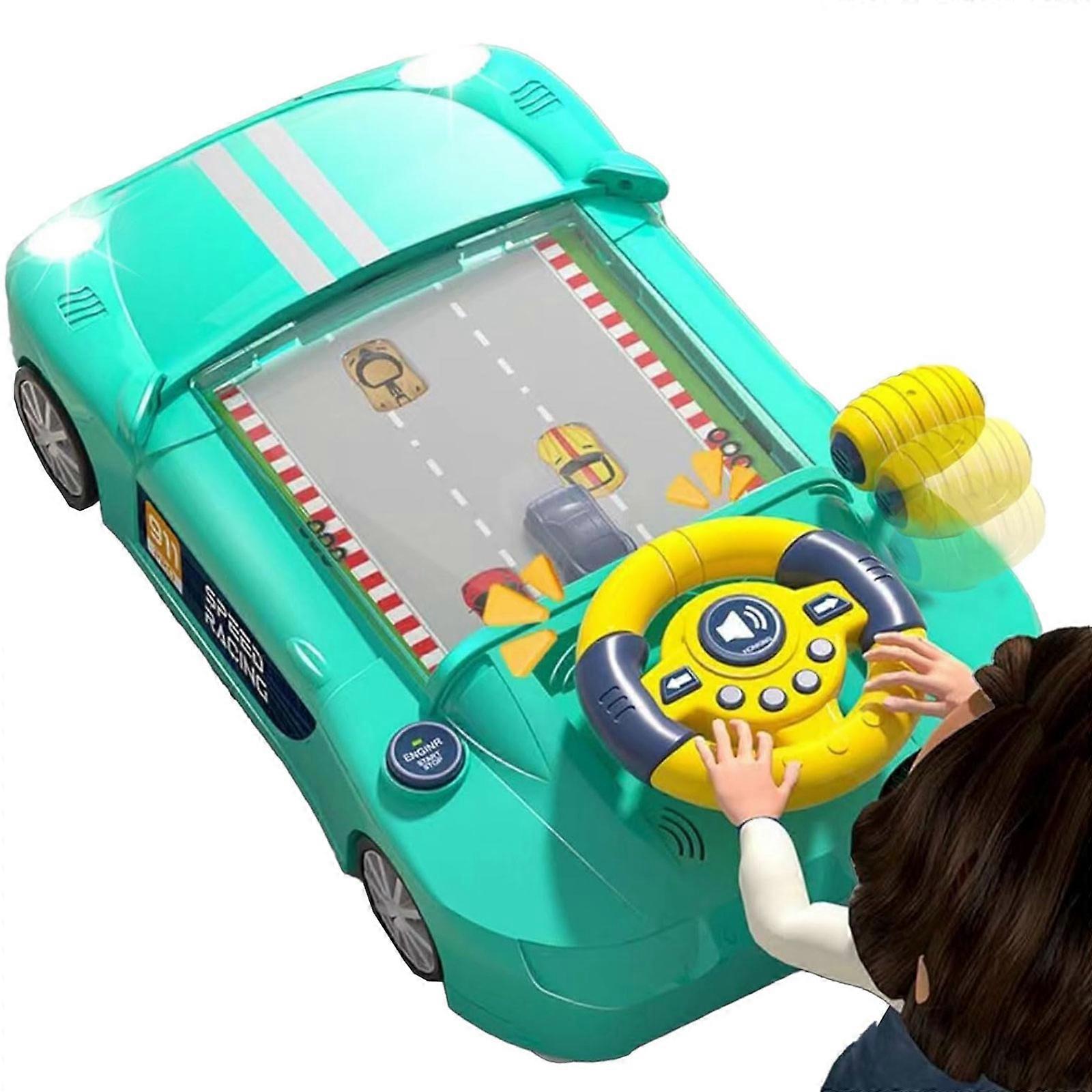Electric Simulation Steering Wheel Toys Emulator Car with Music and LED Lights