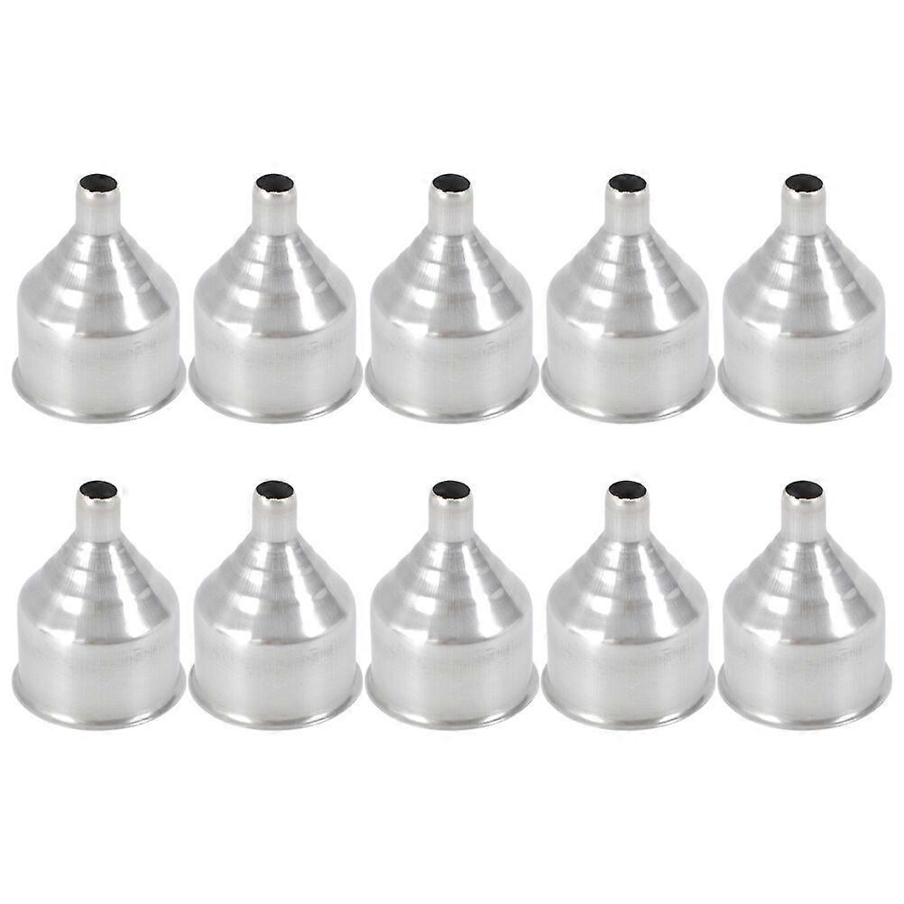 10Pcs Kitchen Funnels Stainless Steel Strainers Kitchen Gadgets (Silver)