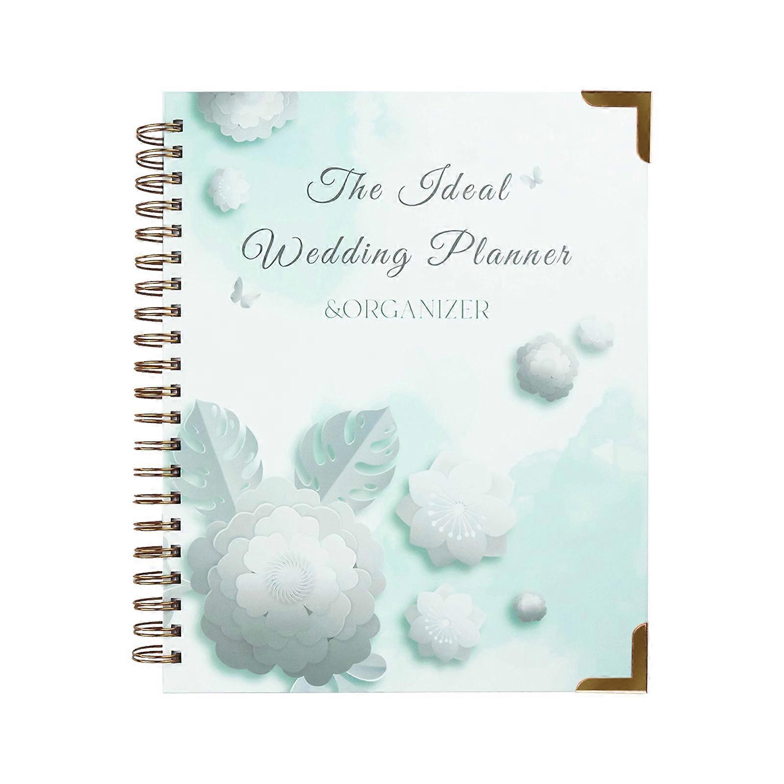 Wedding Planner Book Αρραβώνων Δώρο Δώρο Floral Ημερολόγιο Γάμου Σημειώσεις Βιβλία Διπλό Αυτοκόλλητο Χαρτί 88 Φύλλα Πολύχρωμα NotebookS