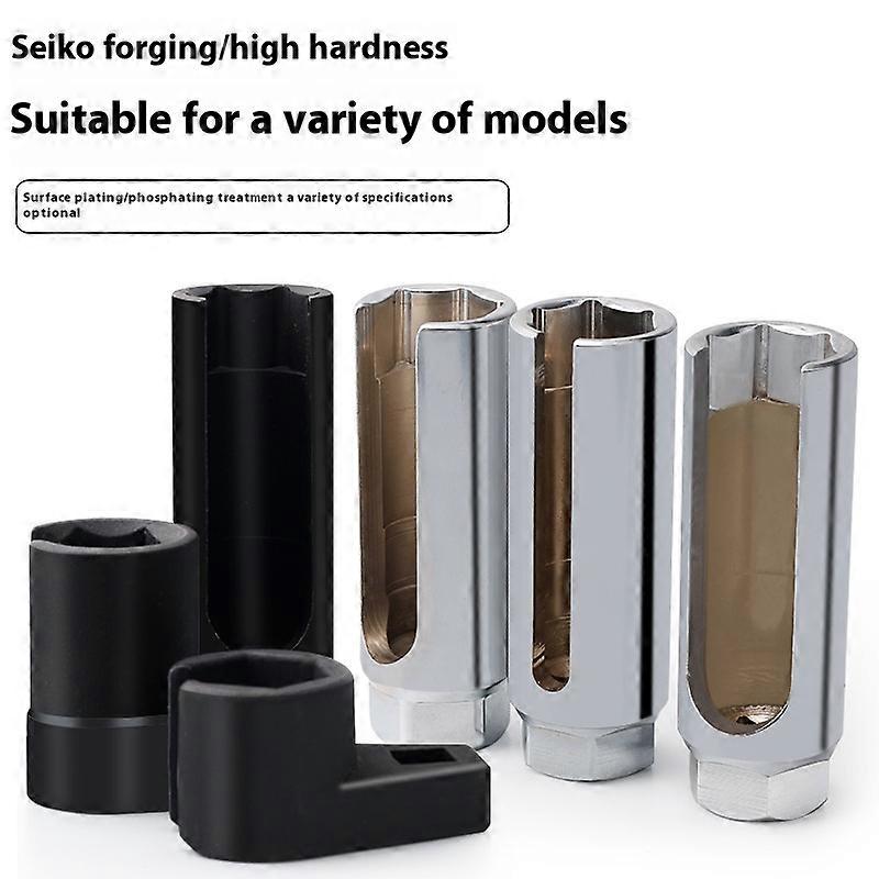 2-Piece Oxygen Sensor Socket Removal Tool Set  Large Open-End Black Sockets for Sensor Maintenance