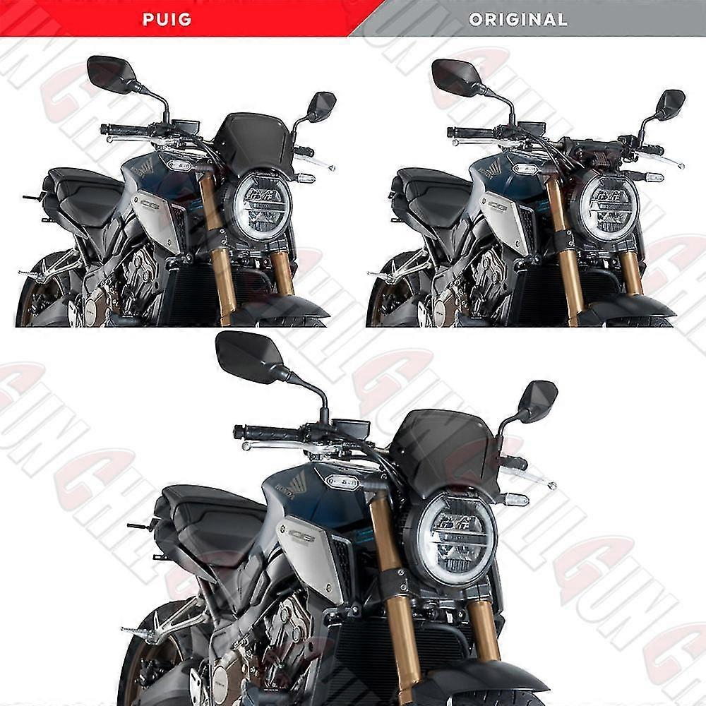 Puig Sport Windshield Dark Smoke – Fits Honda CB125F 2015–2024, Bolt-On Deflector