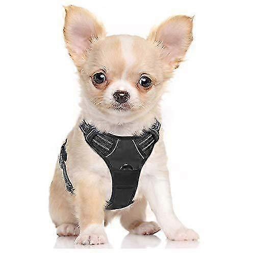 Dog harness, no-pull pet harness with 2 leash clips-MXBC