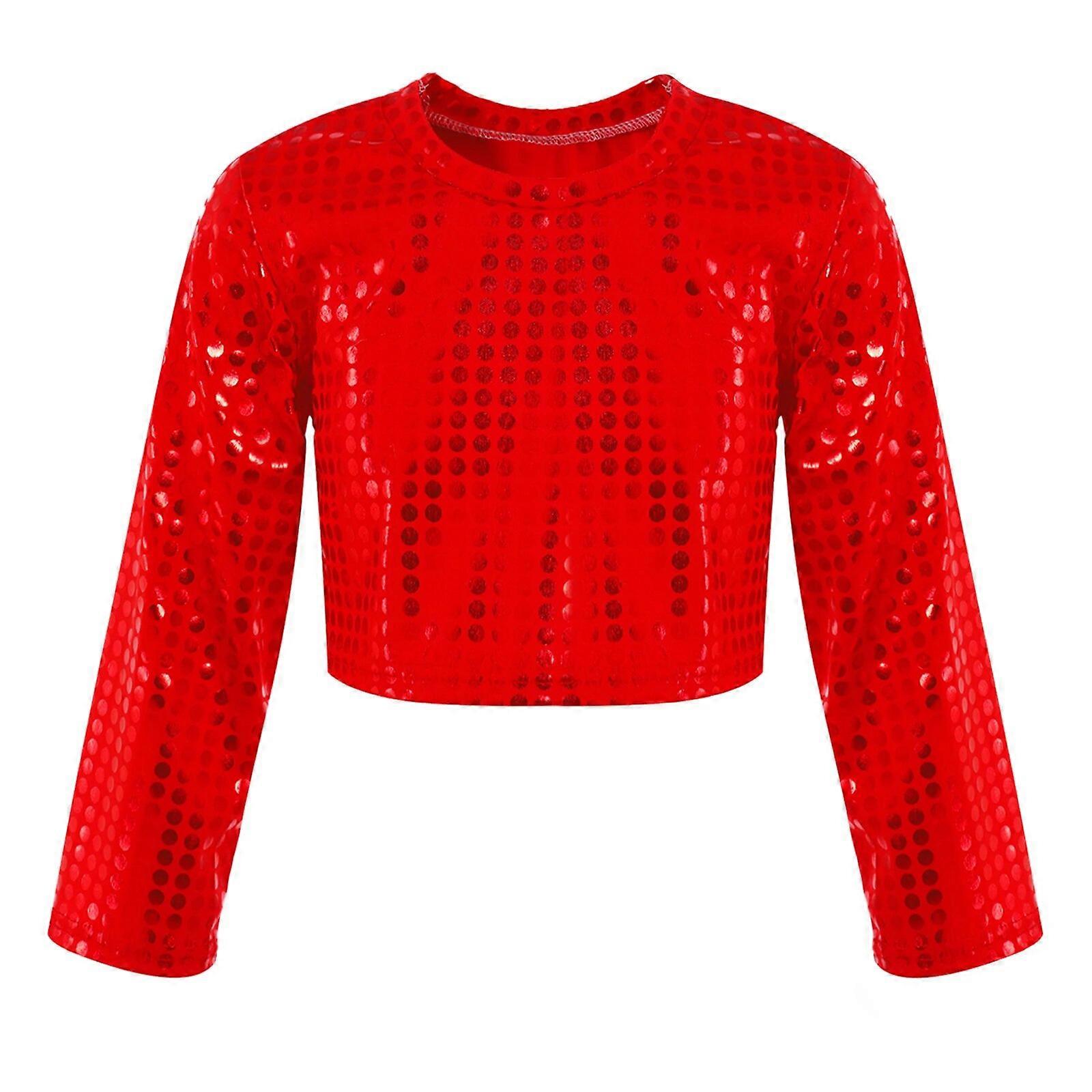 أطفال بنات لامعة الترتر قمم أزياء الأطفال أداء ملابس الرقص لموسيقى الجاز الهيب هوب ملابس الرقص الشارع الحديثة