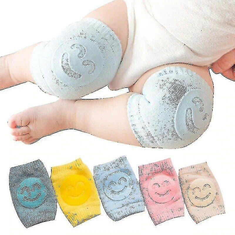 5 זוגות רפידות ברך לתינוק ללא החלקה כותנה מחלק מגן ברך זוחל מחמם רגליים אלסטי