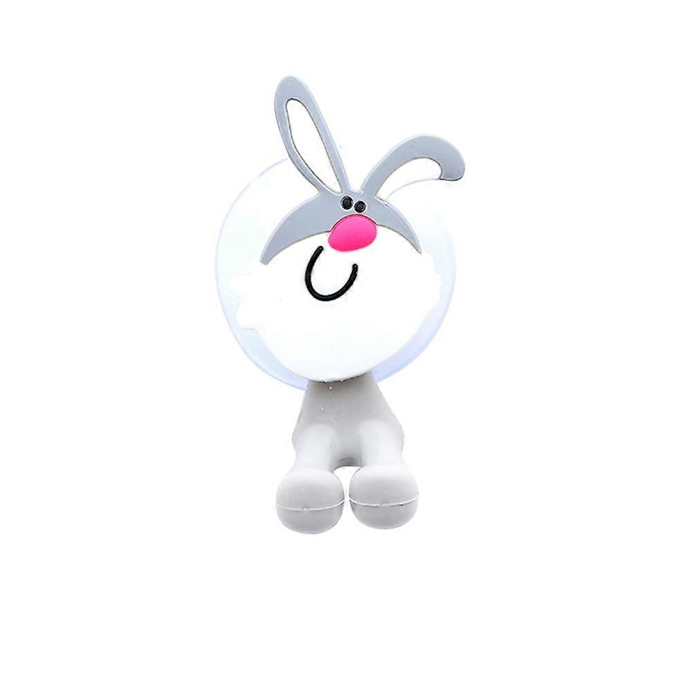 Cartoon Animal Wall Mounted Toothbrush Hook Rack Ribbit Shape Suction Cup Toothpaste Holder