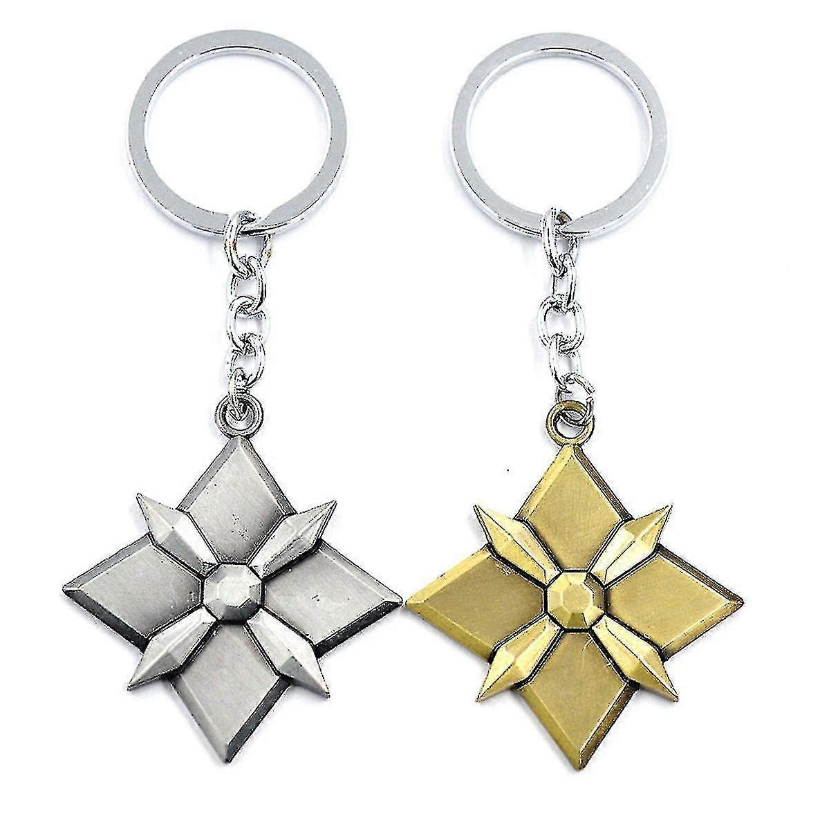 New 2pcs Ow Key Chain Overwatch Alloy Car Key Ring Pendant