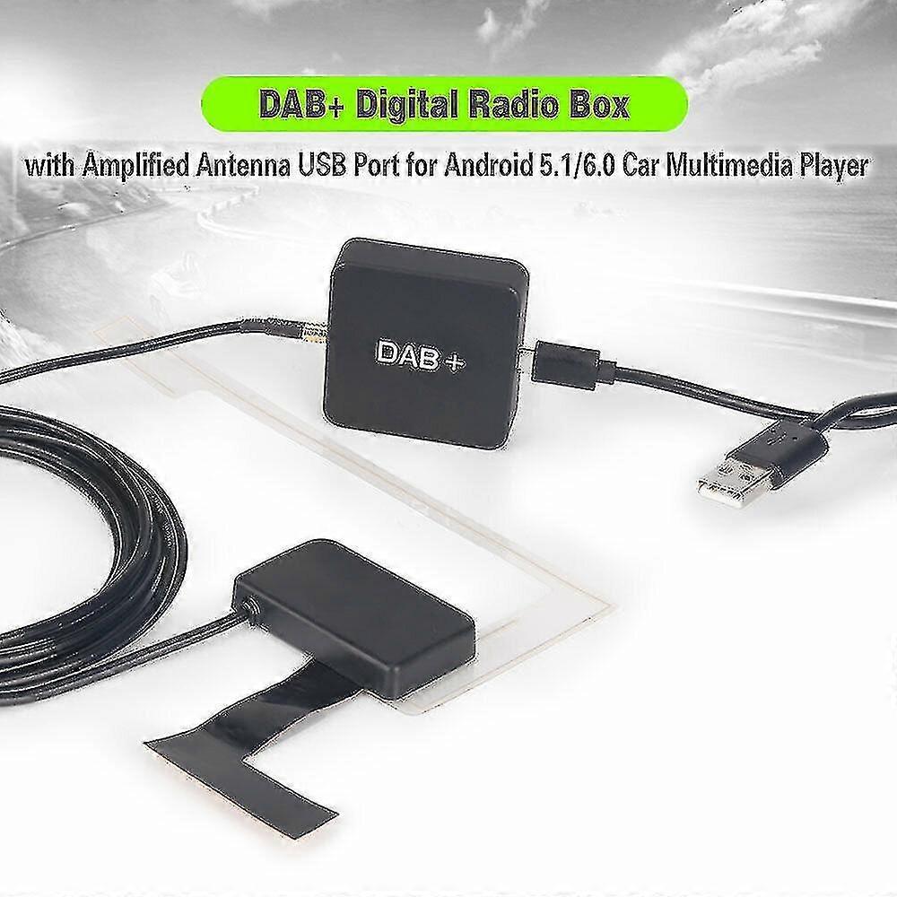 Erisin Dab + Boîte de radio numérique avec antenne amplifiée pour Android 7.1-10.0 autoradio