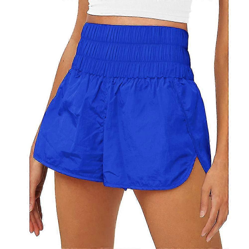 Women Gym Sports High Elastic Waist Yoga Shorts Quick Dry Running Hot Pants