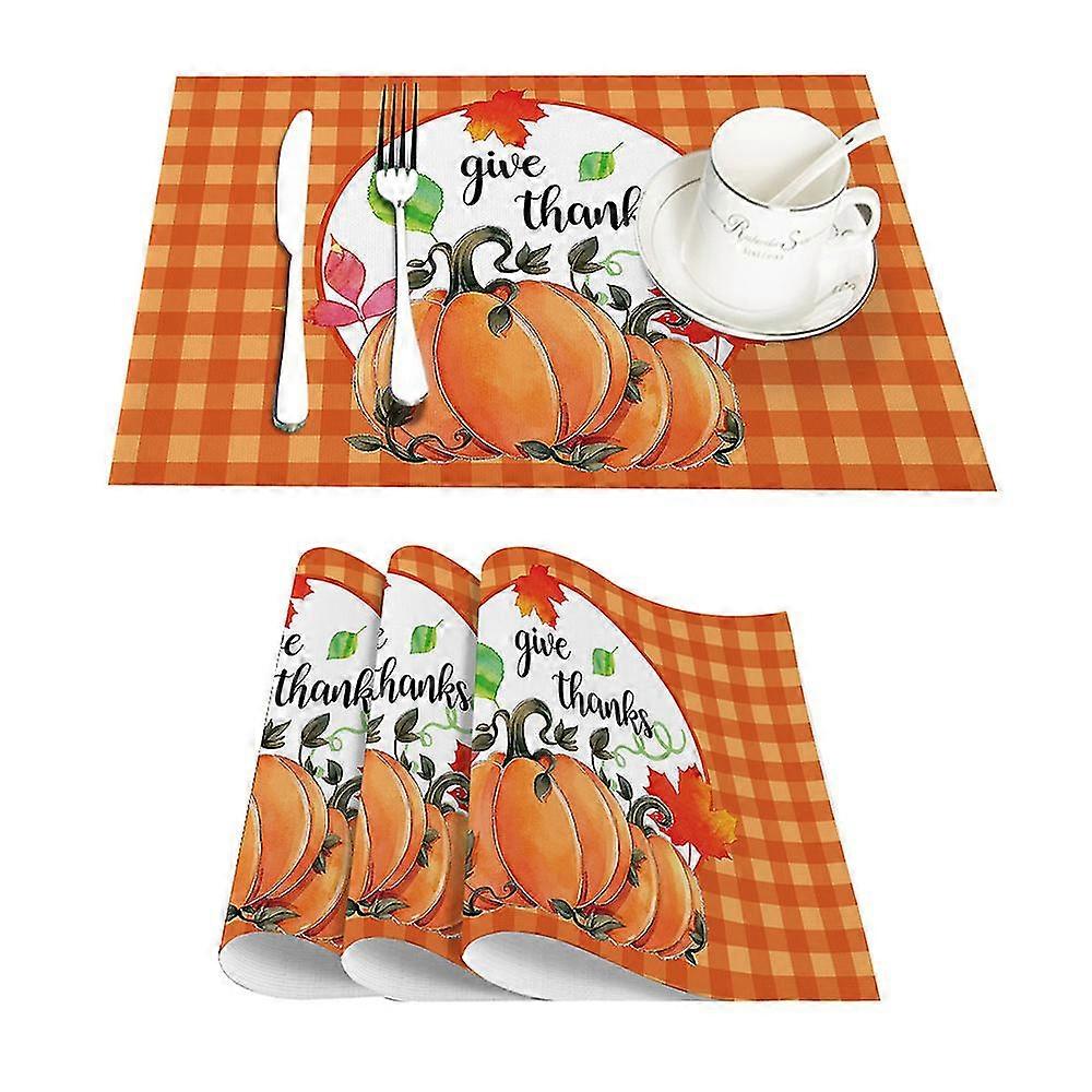 Thanksgiving Placemats, Holiday Decorative Dining Tablemats