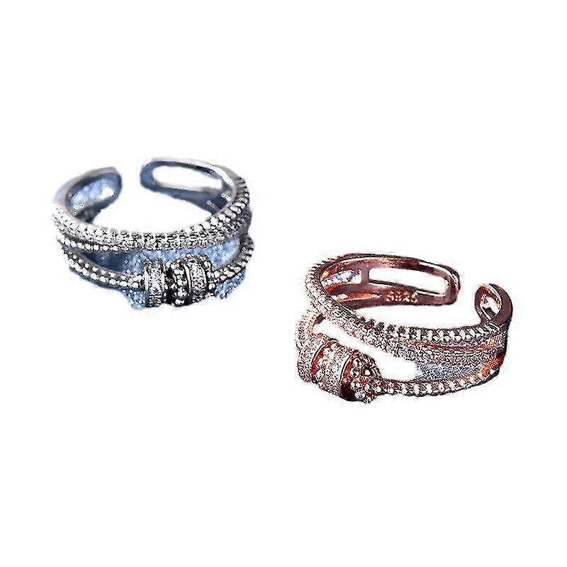 Opening Adjustable Ring Gift Girlfriend Diamond Temperament Rotating Ring