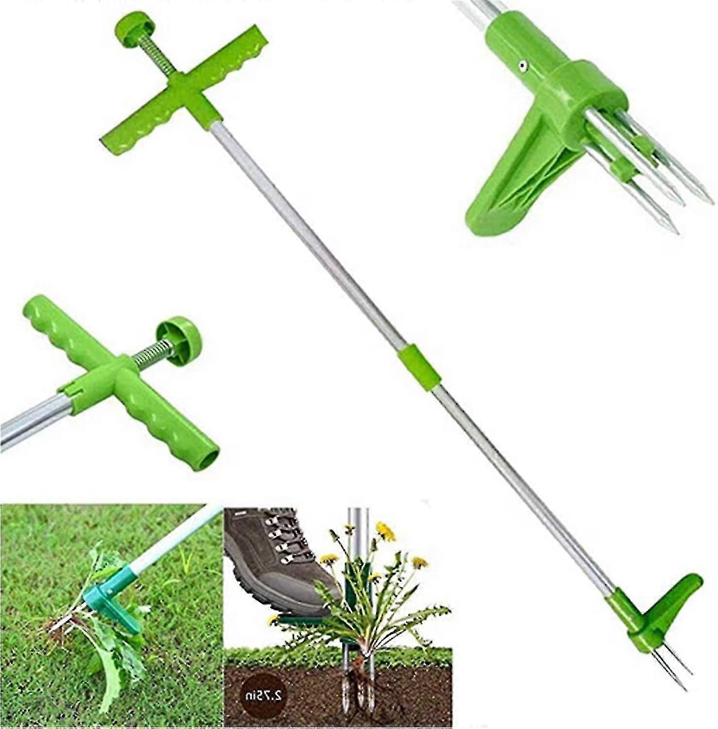 Standing Plant Root Remover Weed Puller Tool With Claws Picker 39"