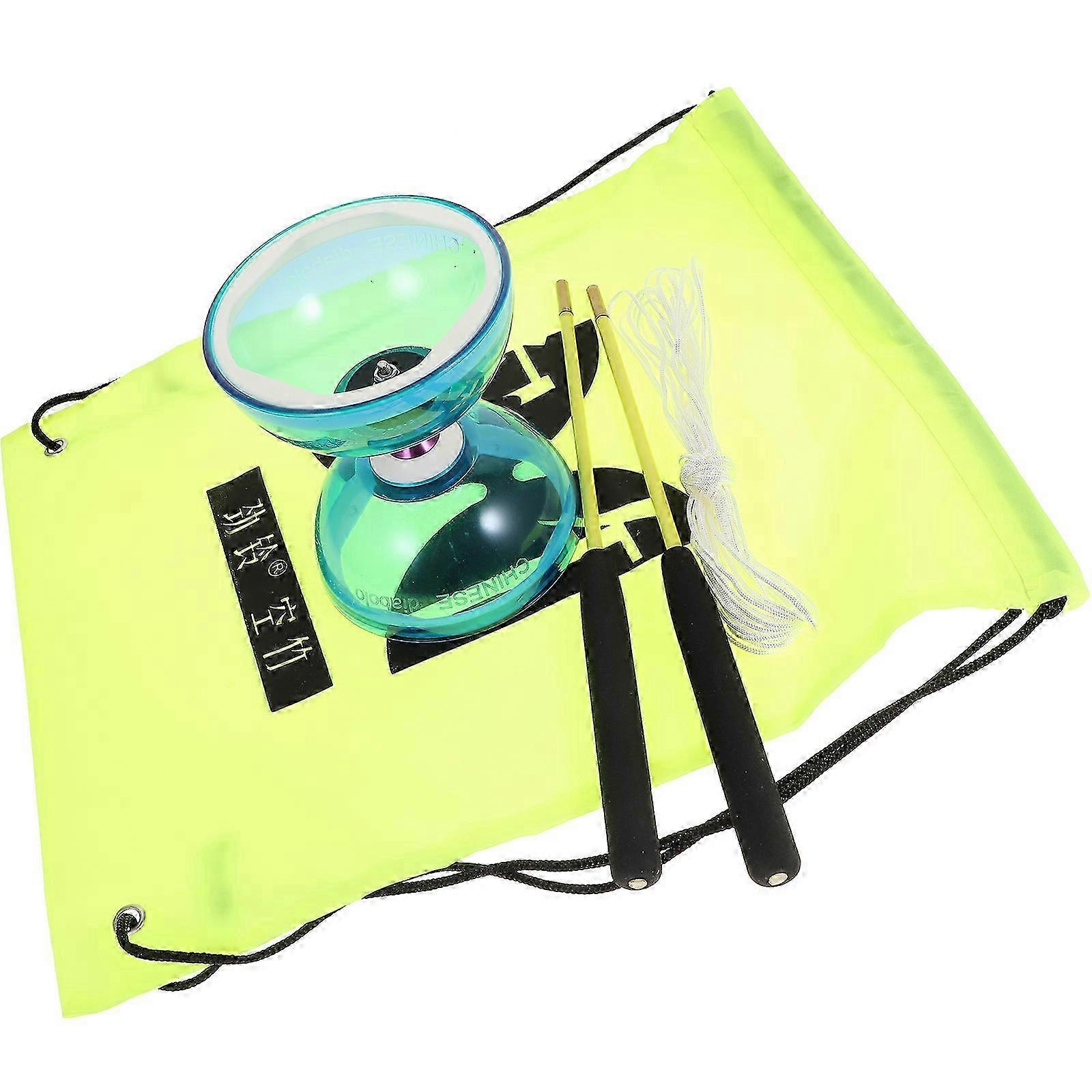 1 Set Chinese Yo-yo Juggling Toy Crystal Diabolo Plaything with Diablo Sticks and String