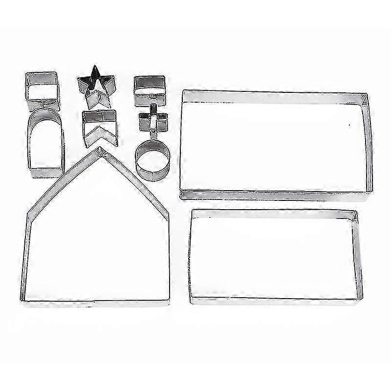 Jul pepparkakhus Cookie Cutter Set 10st