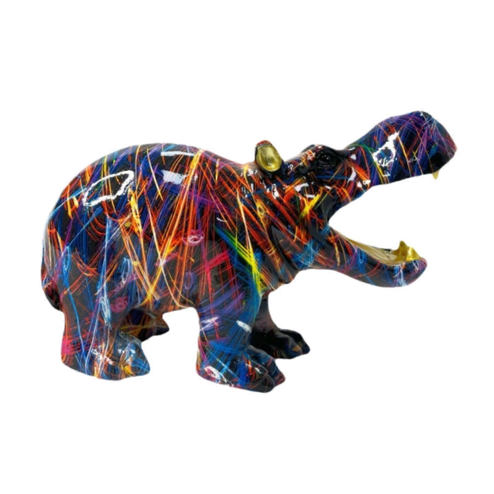 Resin Animal Statue Tabletop Ornament 10x4x7inch Colorful