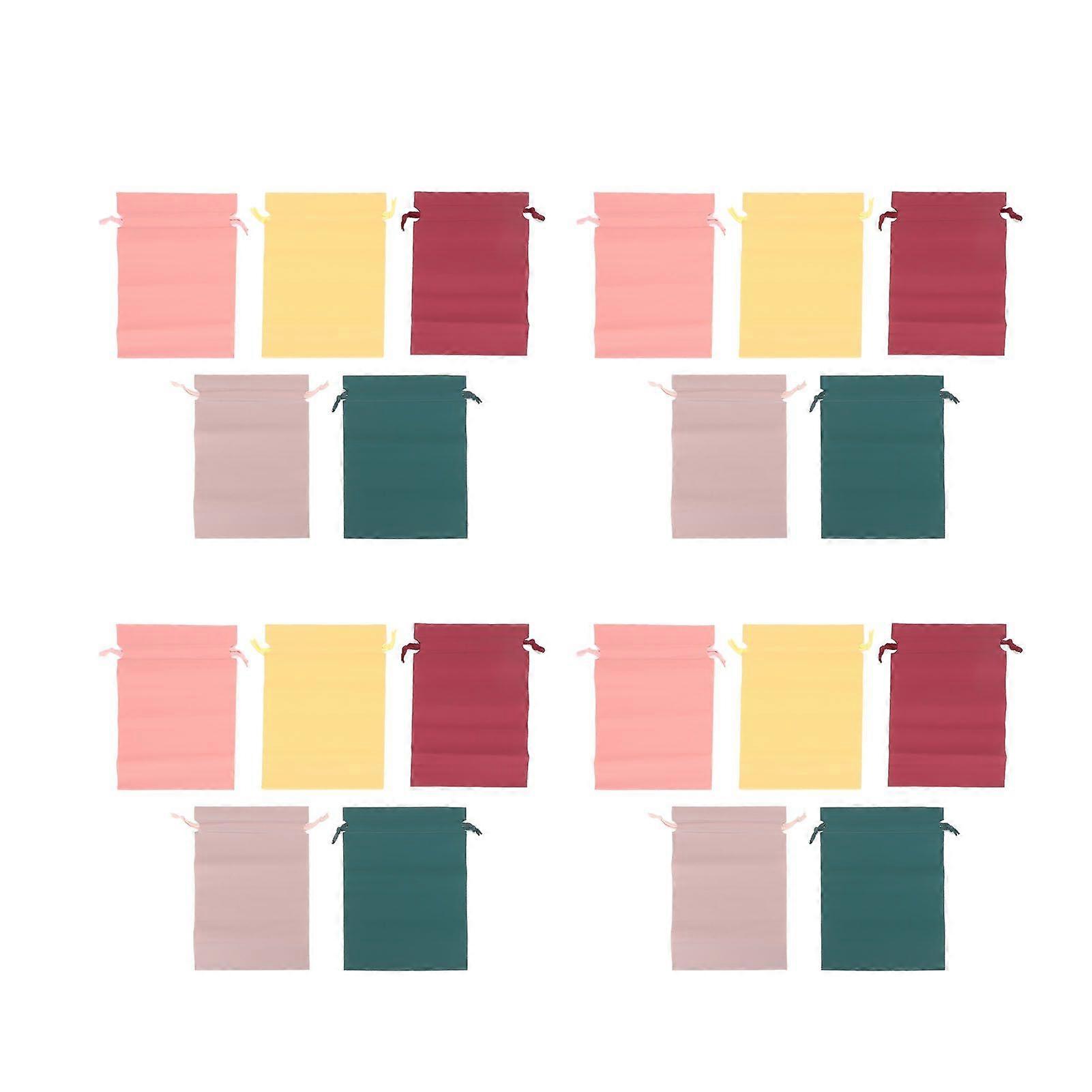 20pcs EVA Drawstring Bag Multipurpose Dustproof Protective Thickened 5 Colors Drawstring Travel Bag for Home Travel