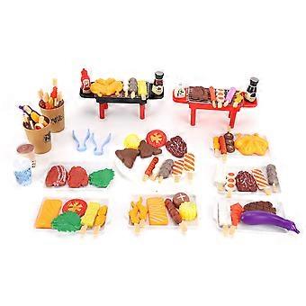 Simulation BBQ Spielzeug Zubehör Kochen Grill Kebab Küche Spielzeug Set Spielhaus80pcs