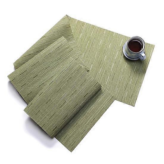 Table Runner Bamboo Texture Heat Insulation PVC Wedding Party Dining Table Runner for