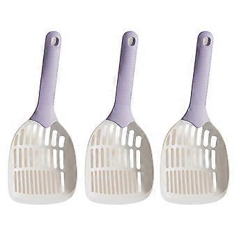 3pack Durability Cats Litter Shovel Long Handle Fashion Durability Handle Poop Shovel for Efficient Cleaning  Yellow